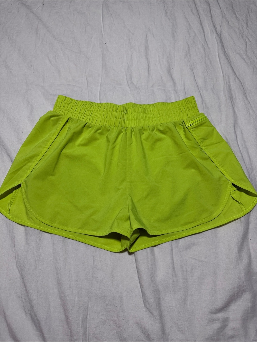 Blooming Jelly Quick-Dry Running Shorts Workout Active Shorts with Pocket, Lime